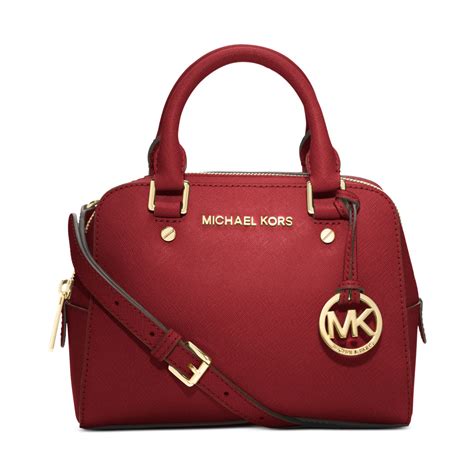 michael kors small red satchel